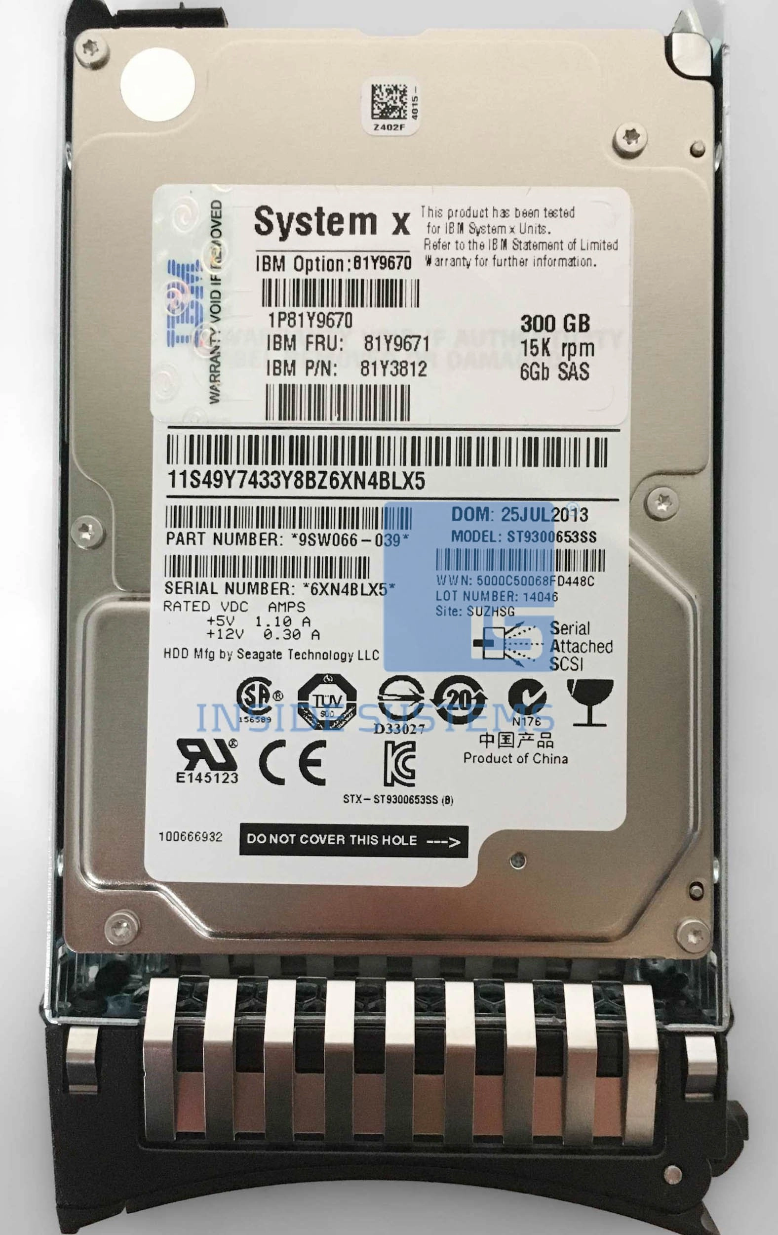 Lenovo 300GB 2.5`` SAS-2 (6Gb/s)