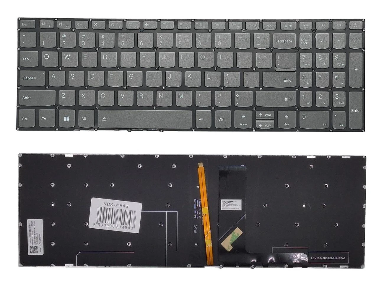 Keyboard LENOVO IdeaPad 520-15ikb with red