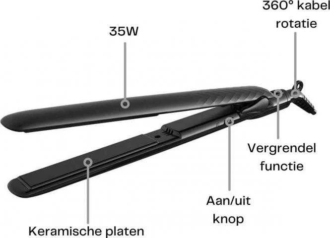 None Hair straightener Lentz 74308 black