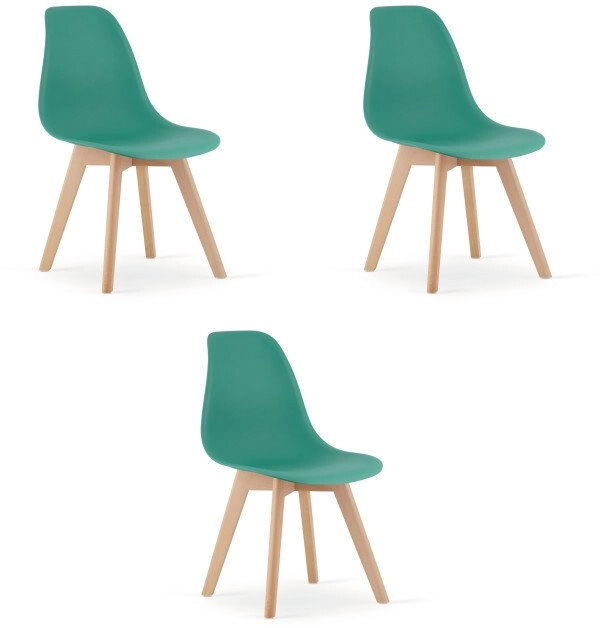 KITO chair green / natural legs