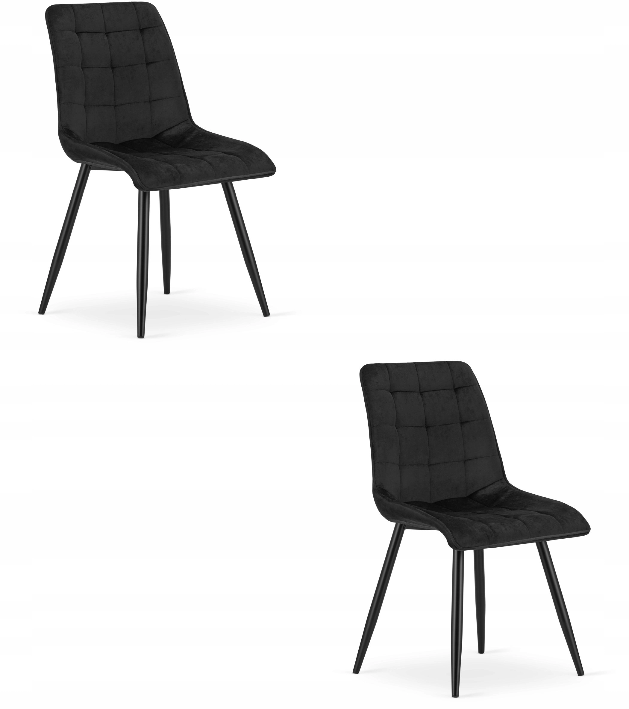 Leobert SPLIT chair - black velvet