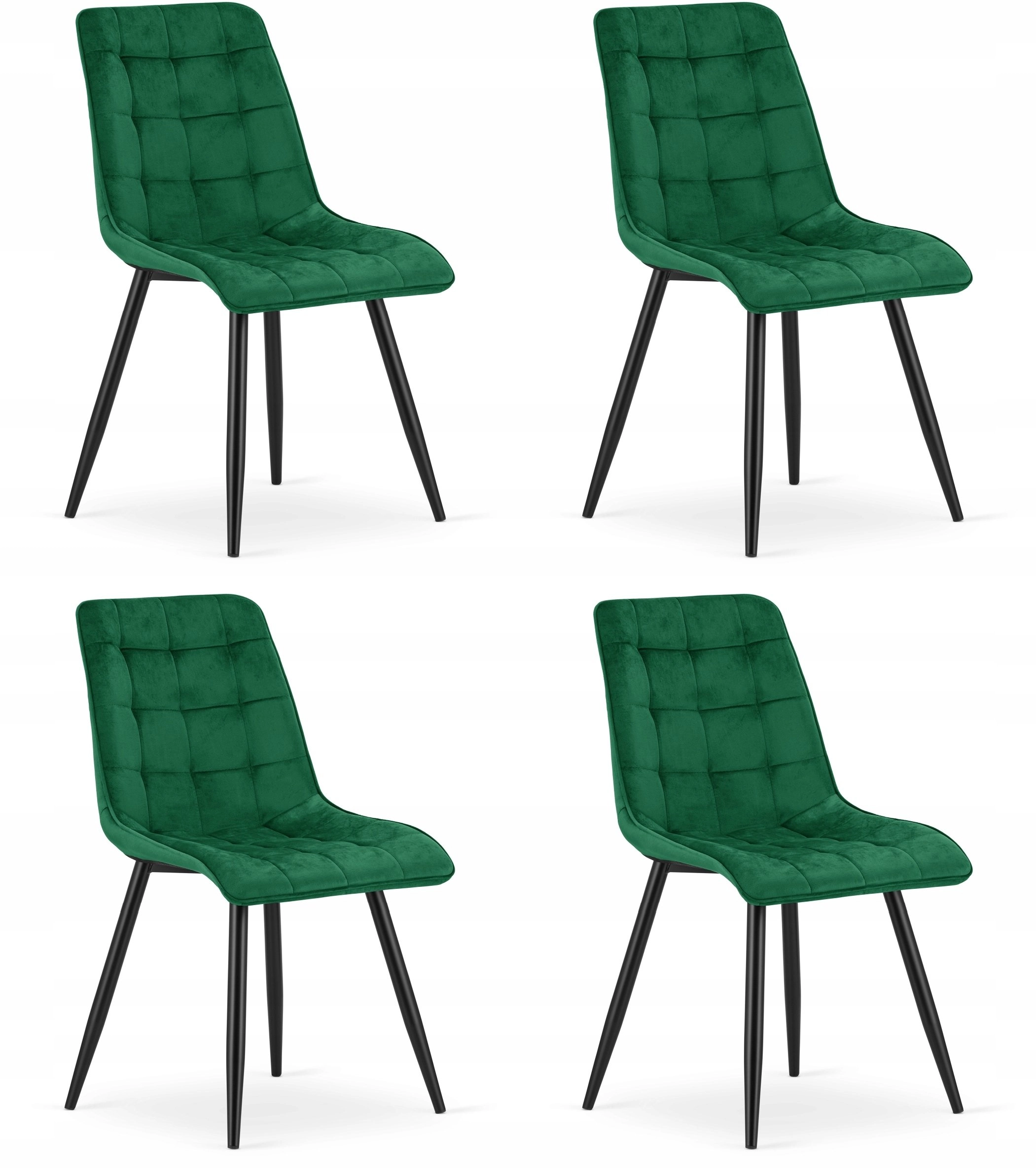 Leobert SPLIT chair - green velvet