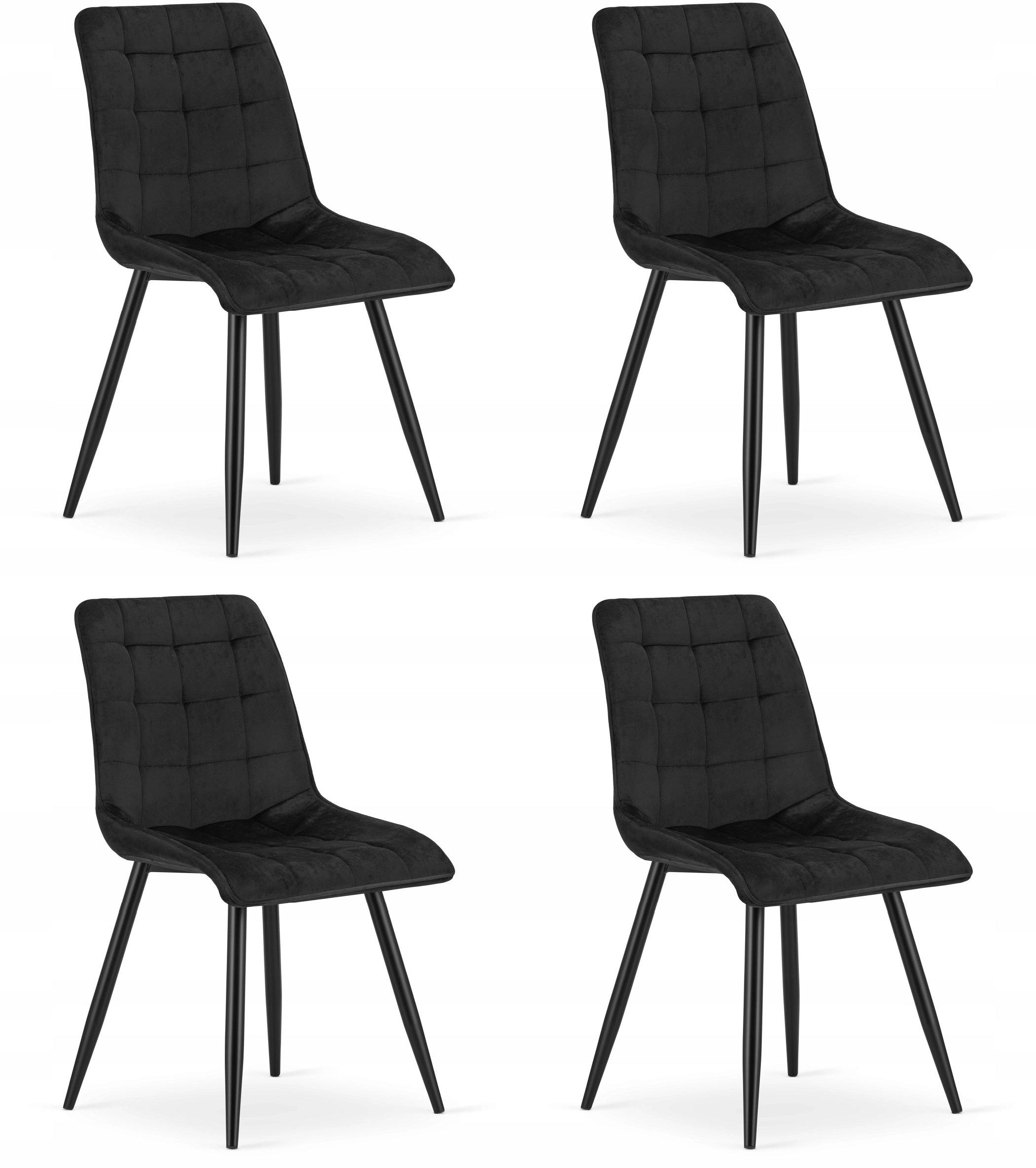 Leobert SPLIT chair - black velvet