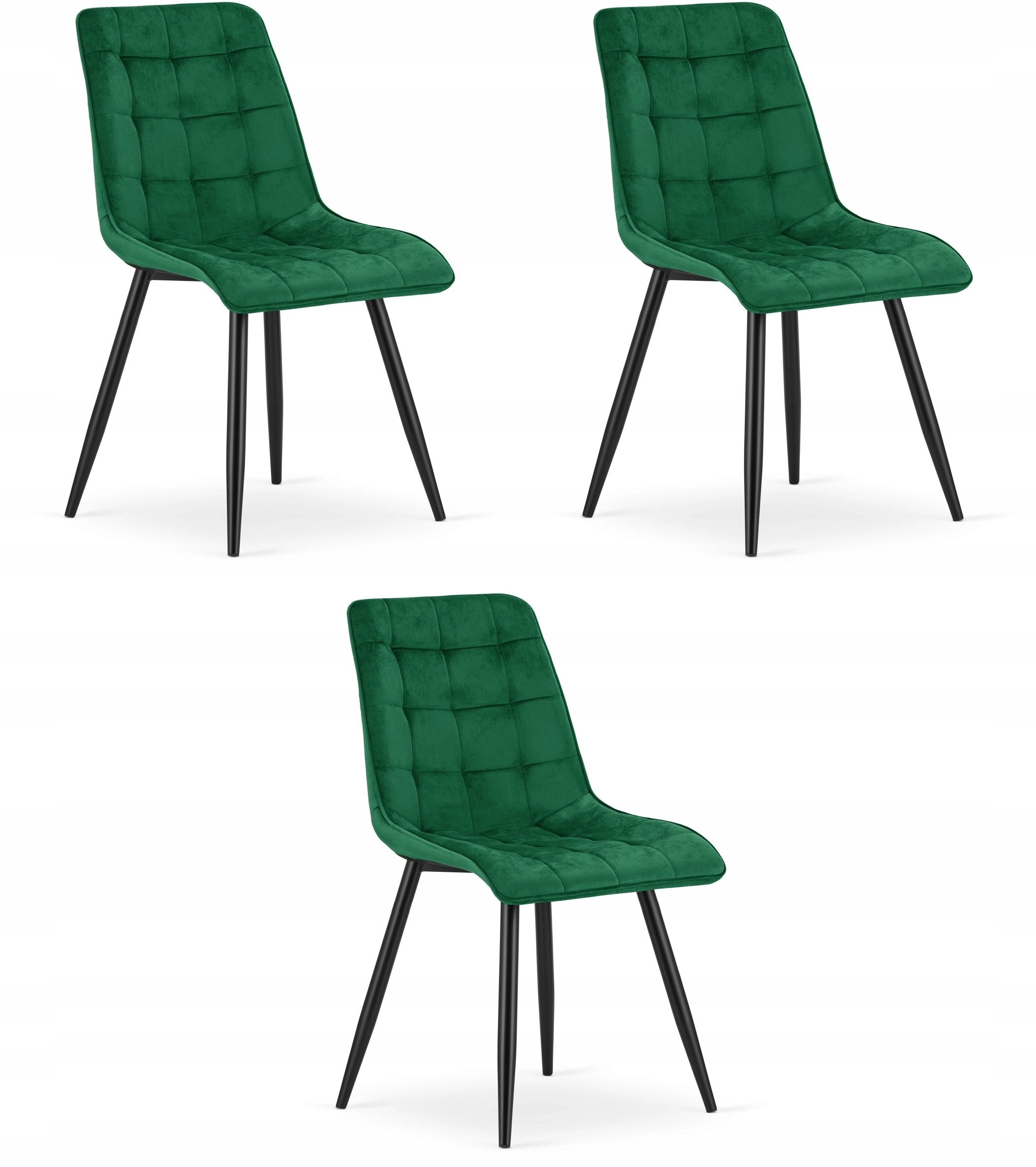 Leobert SPLIT chair - green velvet