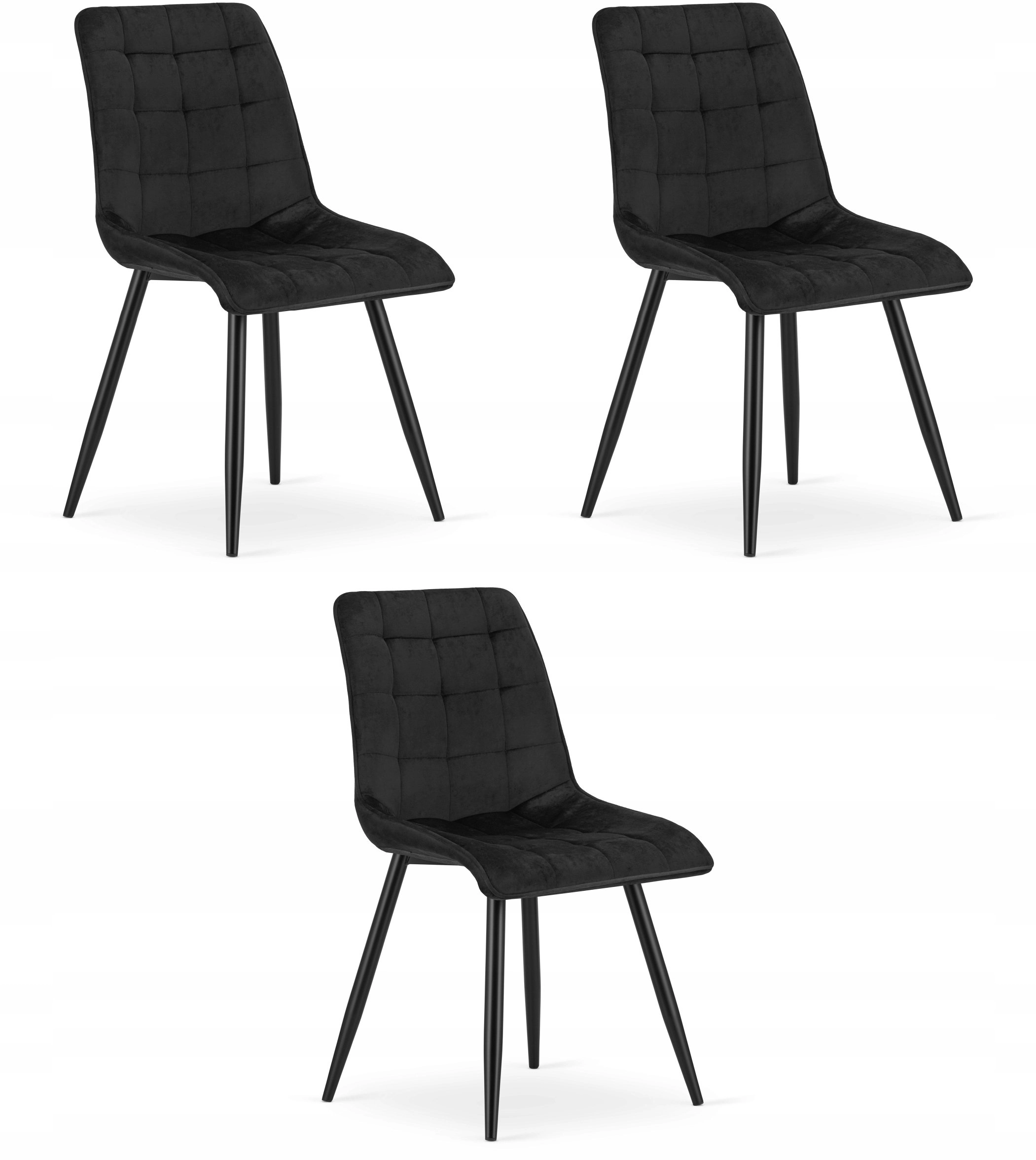 Leobert SPLIT chair - black velvet