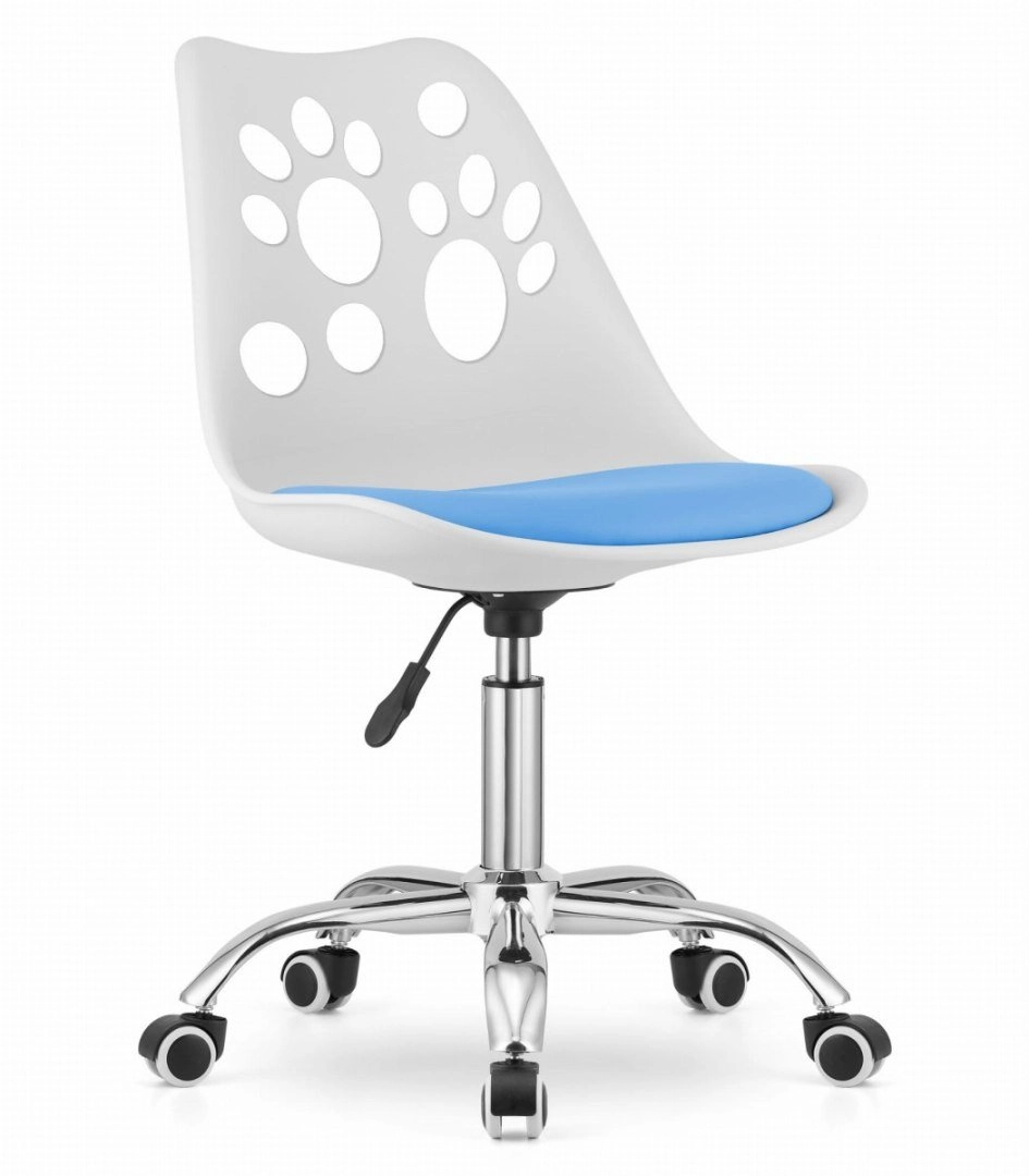 Leobert PRINT chair  white and blue