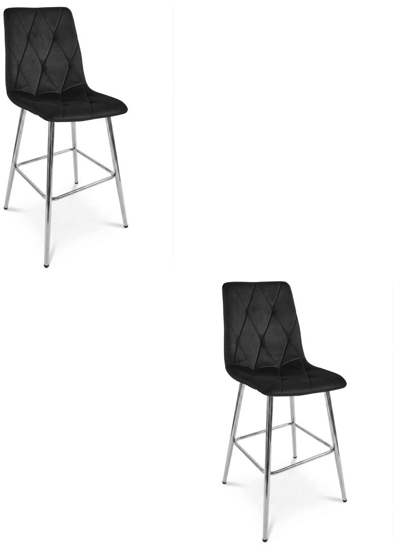 Leobert LIBRA stool - black velvet