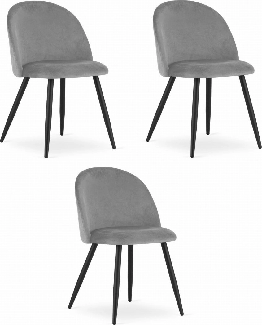 BELLO chair - light gray velvet