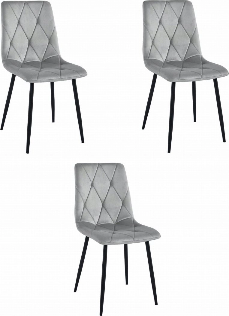 Leobert LIBRA chair - silver-gray velvet