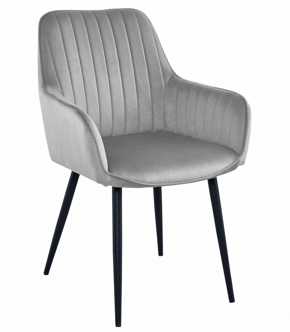 SOLDEN chair - silver-gray velvet /