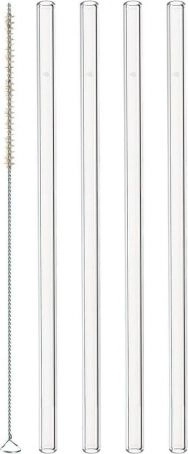 Leonardo Set of 4 glass straws