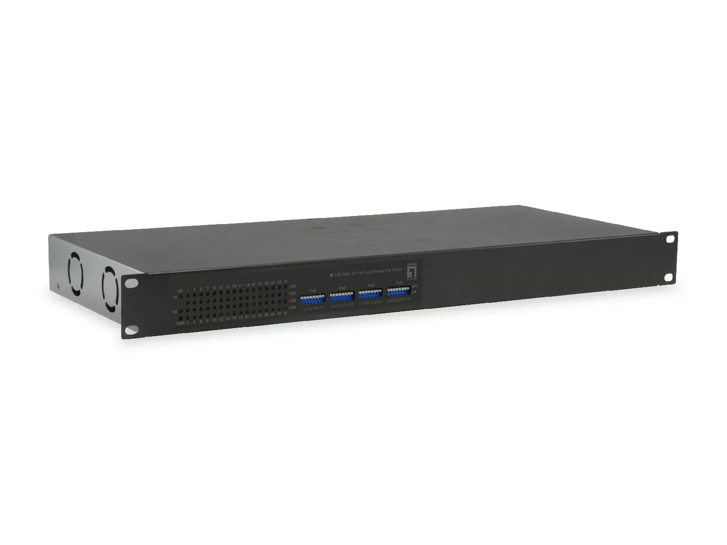 LevelOne 34-Port Fast Ethernet PoE Switch