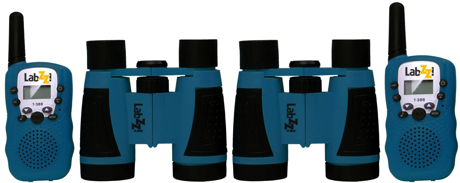 Set of walkie-talkies and binoculars Levenhuk