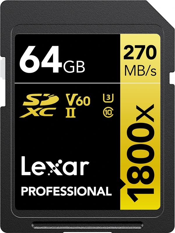 Lexar SDXC 64GB Professional 1800x UHS-II