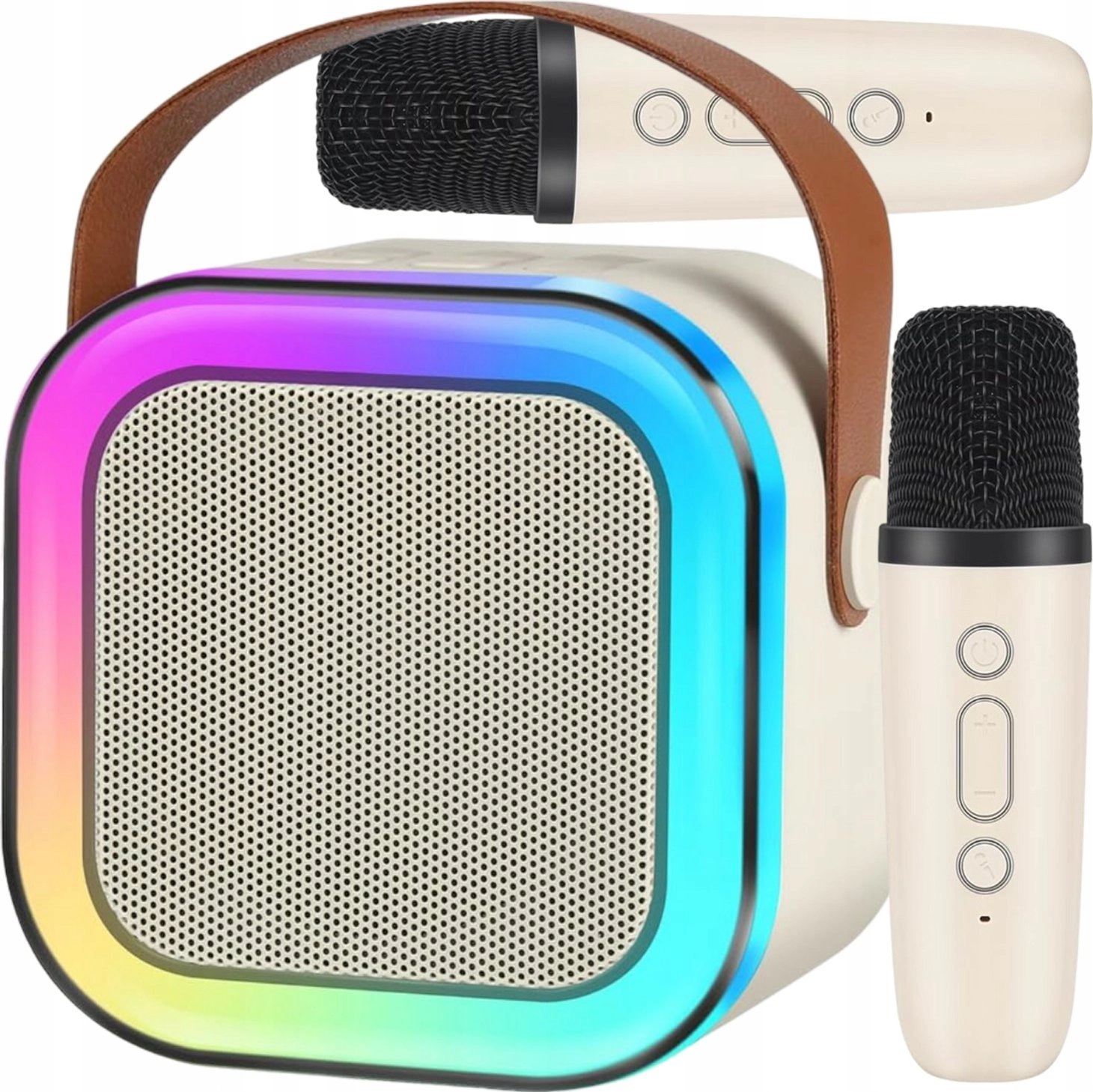 PRZENOŚNY ZESTAW KARAOKE GŁOŚNIK BLUETOOTH RGB
