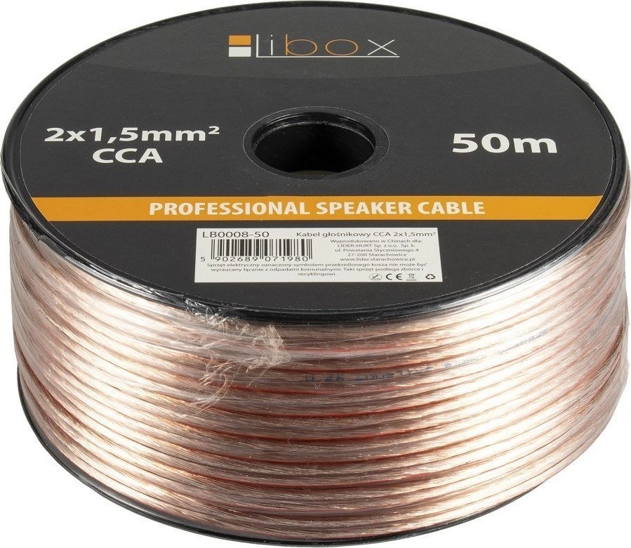 Libox Kabel głośnikowy 2x1 50mm LB0008-50