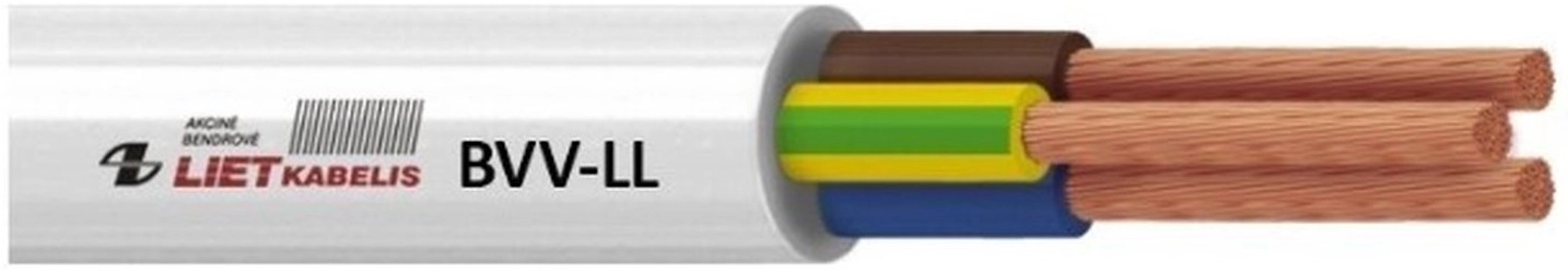 CABLE BVV-LL 3X2.5 WHITE 50M