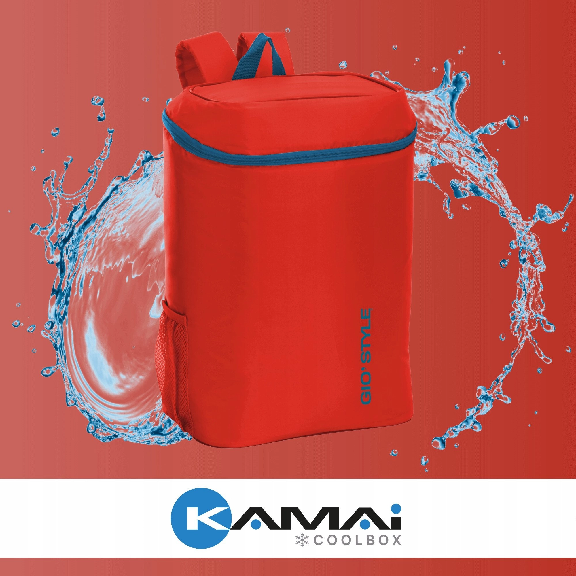 Thermal backpack Frio assorted light blue/green/red
