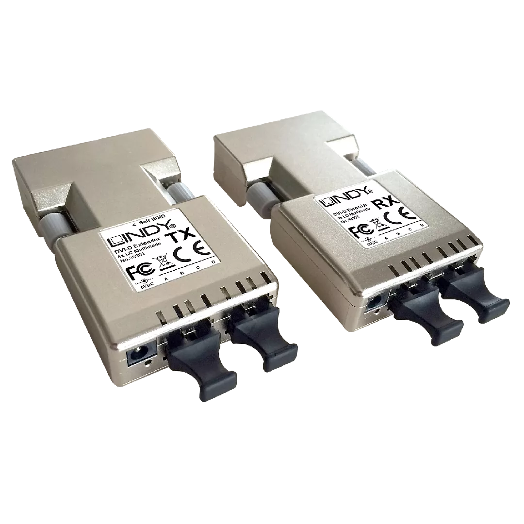 Lindy 500m Fibre Optic DVI-D Single