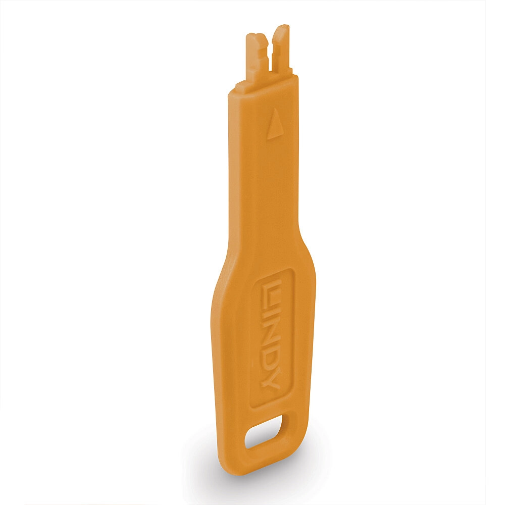 Lindy RJ45 Port Blocker key Orange
