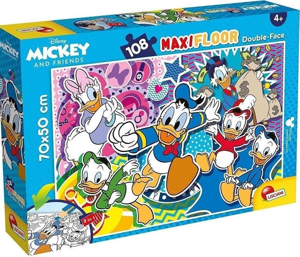 Lisciani LISCIANI DISNEY PUZZLE DWUSTRONNE MAXI