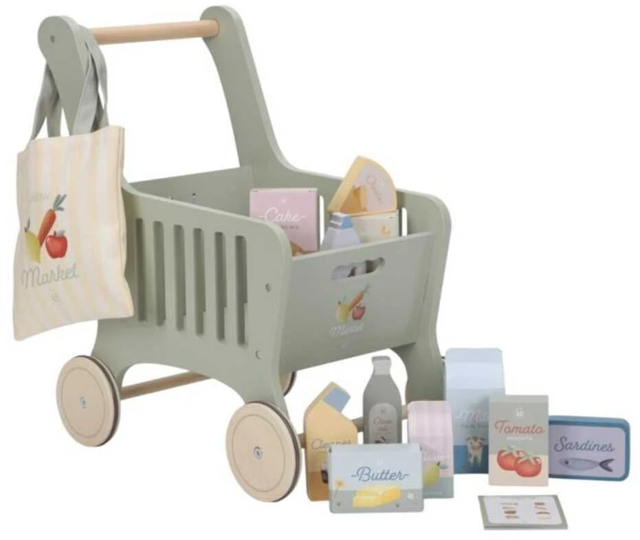Little Dutch Wooden Shopping Cart (