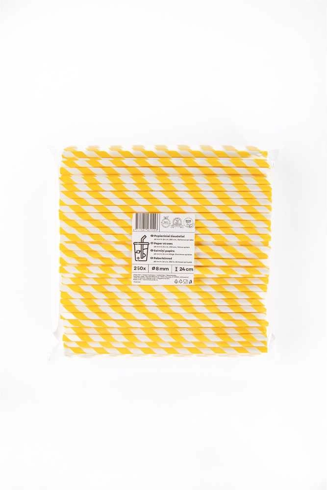 Live Paper Paper straws ZigZag yellow/striped