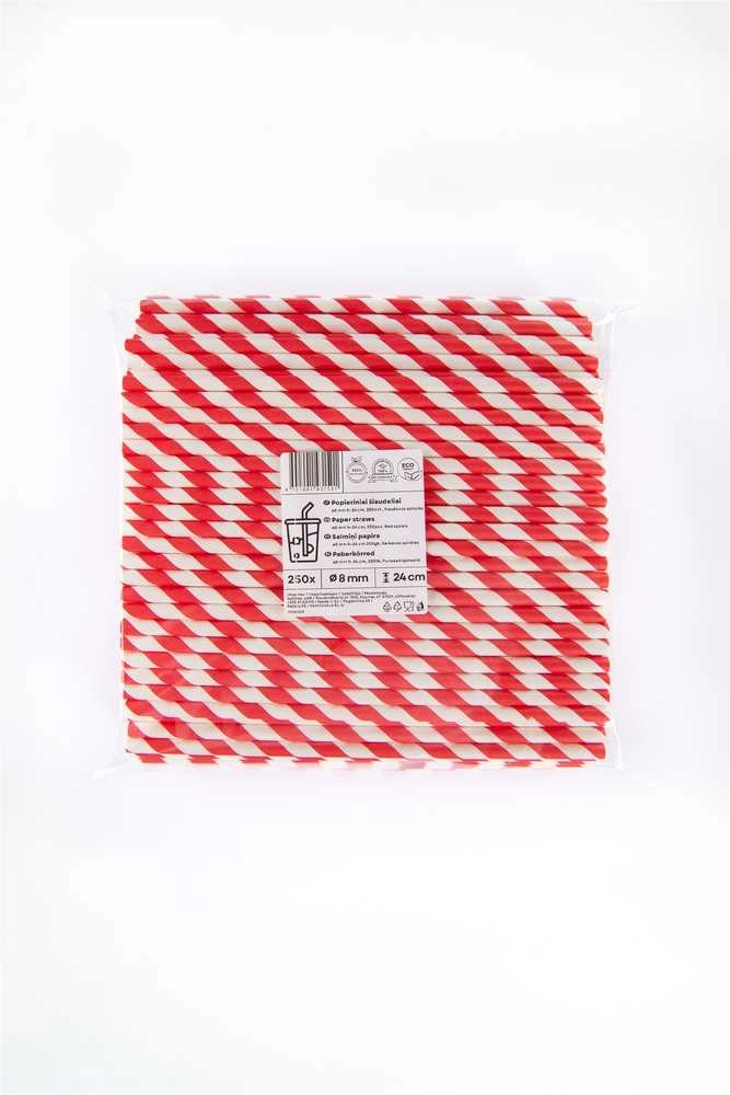 Live Paper Paper straws ZigZag red/striped