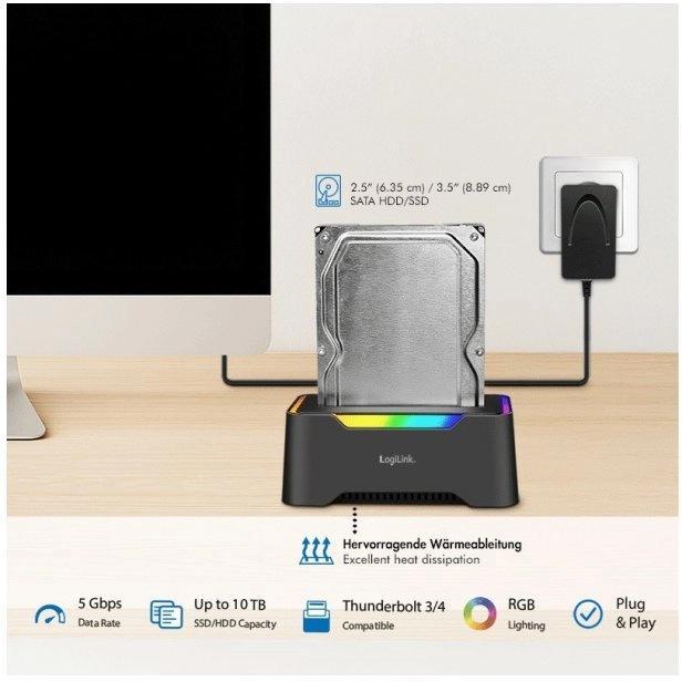 HDD Dockingstation LogiLink Quickport USB 3