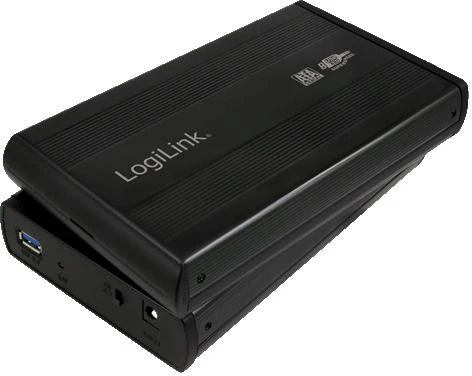 LogiLink UA0107 storage drive enclosure Black
