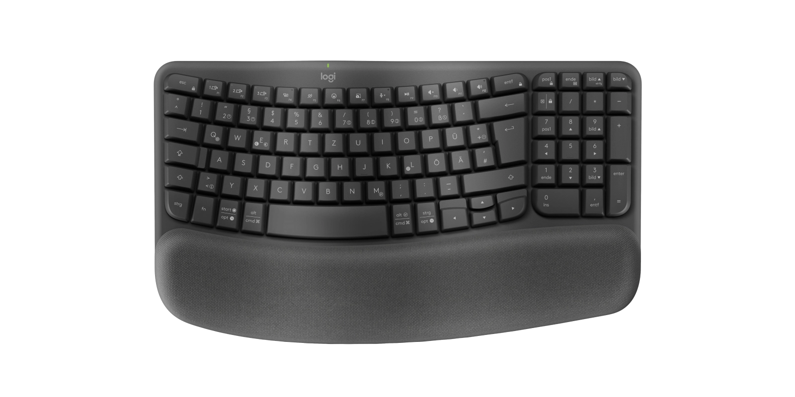 Logitech 920-012283 tastatūra Birojs RF bezvadu sakari + Bluetooth QWERTZ Vācu Grafīts