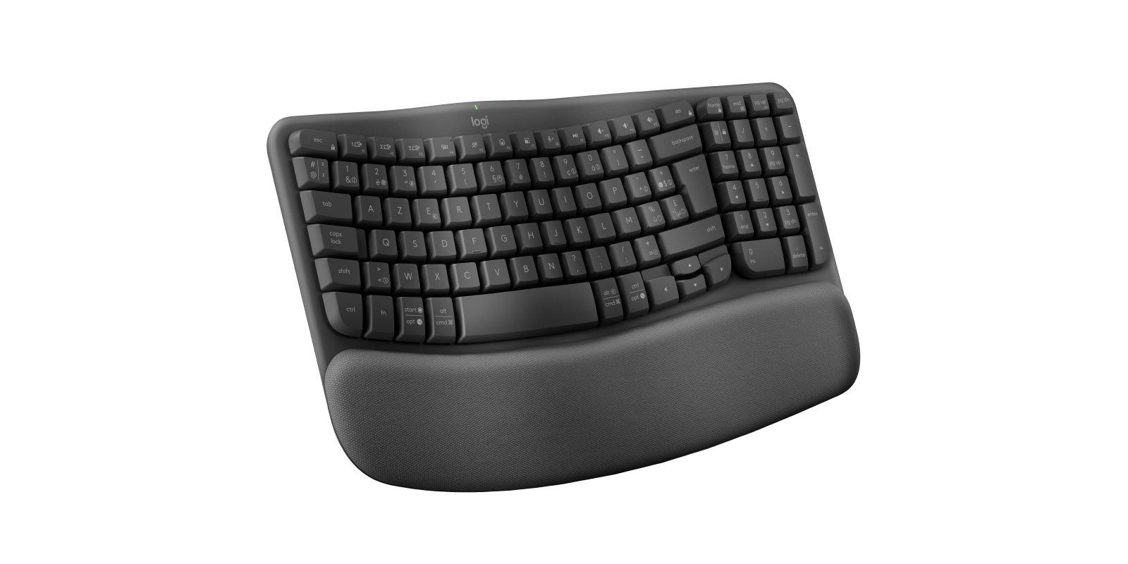 Logitech ERGO 920-012292 tastatūra Birojs RF bezvadu sakari + Bluetooth AZERTY Beļģijas Grafīts