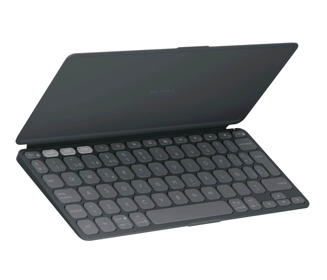 Logitech Keys-To-Go 2 QWERTZ Vācu Bluetooth sistēma Melns