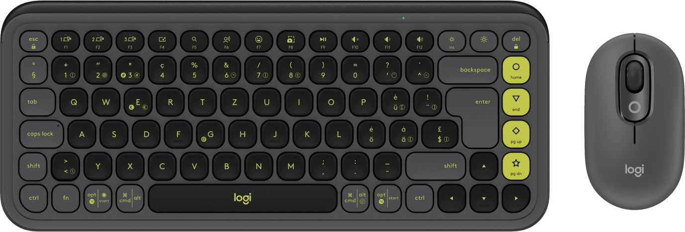Logitech 920-013275 tastatūra Pele iekļauta Universāls Bluetooth sistēma QWERTZ Swiss Grafīts