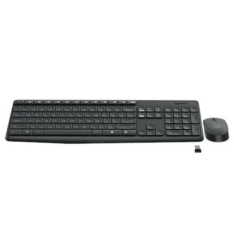 Belaidis klaviatūros ir pelės rinkinys Logitech MK235, US išdėstymas