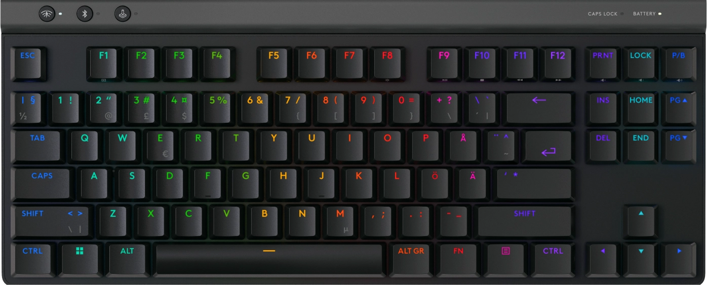 Logitech G 920-012552 tastatūra Gaming USB + RF Wireless + Bluetooth QWERTY Nordic Black