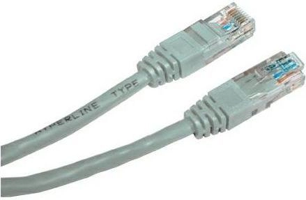 Logo RJ-45/RJ-45 kat.5e U/UTP Szary