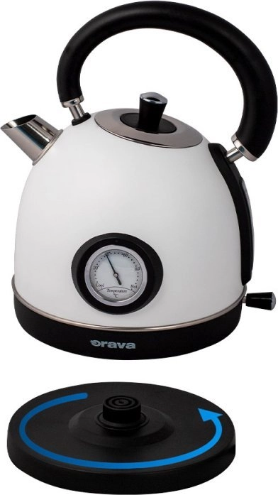 Retro kettle with analog temperature indicator