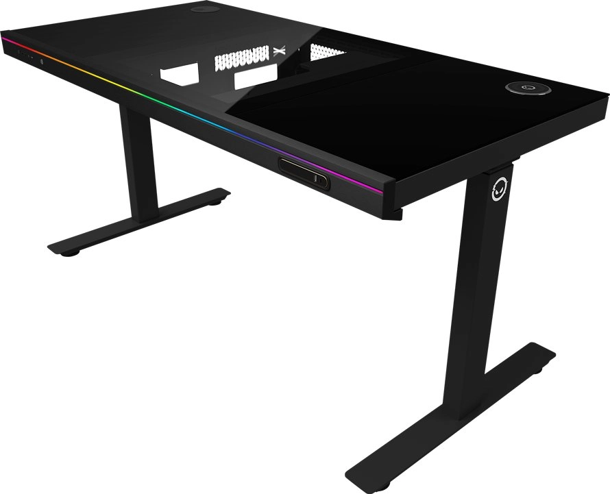 Dual-motor sit/stand adjustable-height gaming desk with