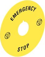 Lovato Electric Descriptive sign EMERGENCY/STOP fi