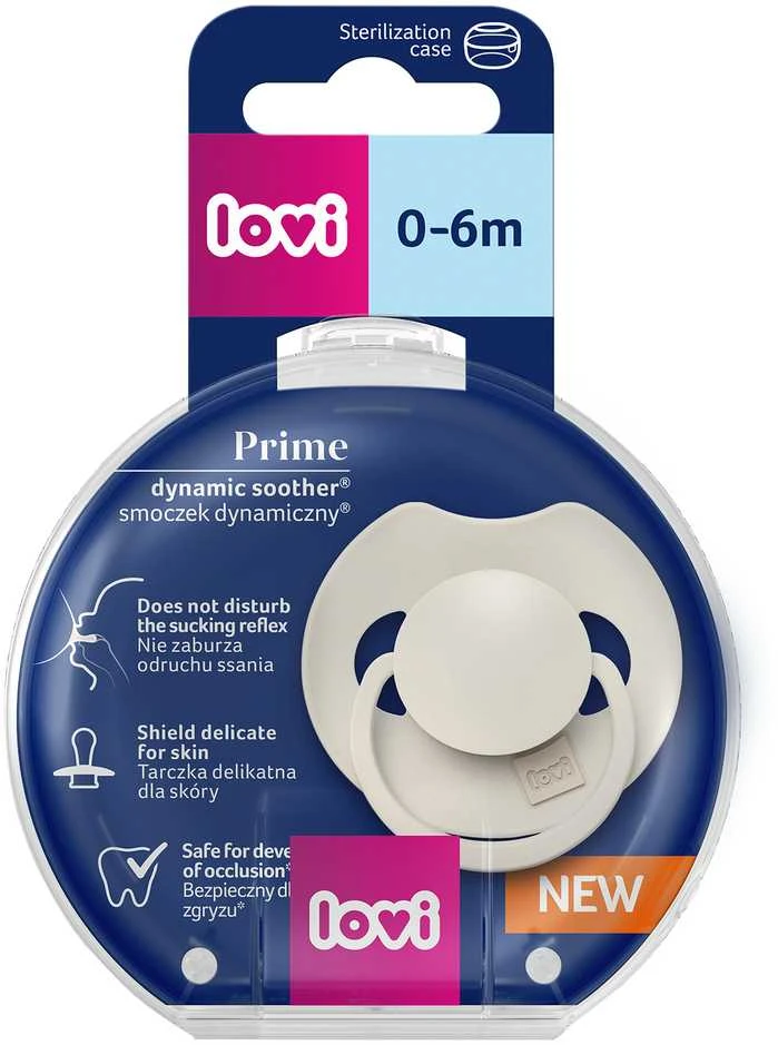 LOVI silikoninis dinaminis čiulptukas Prime  Coconut