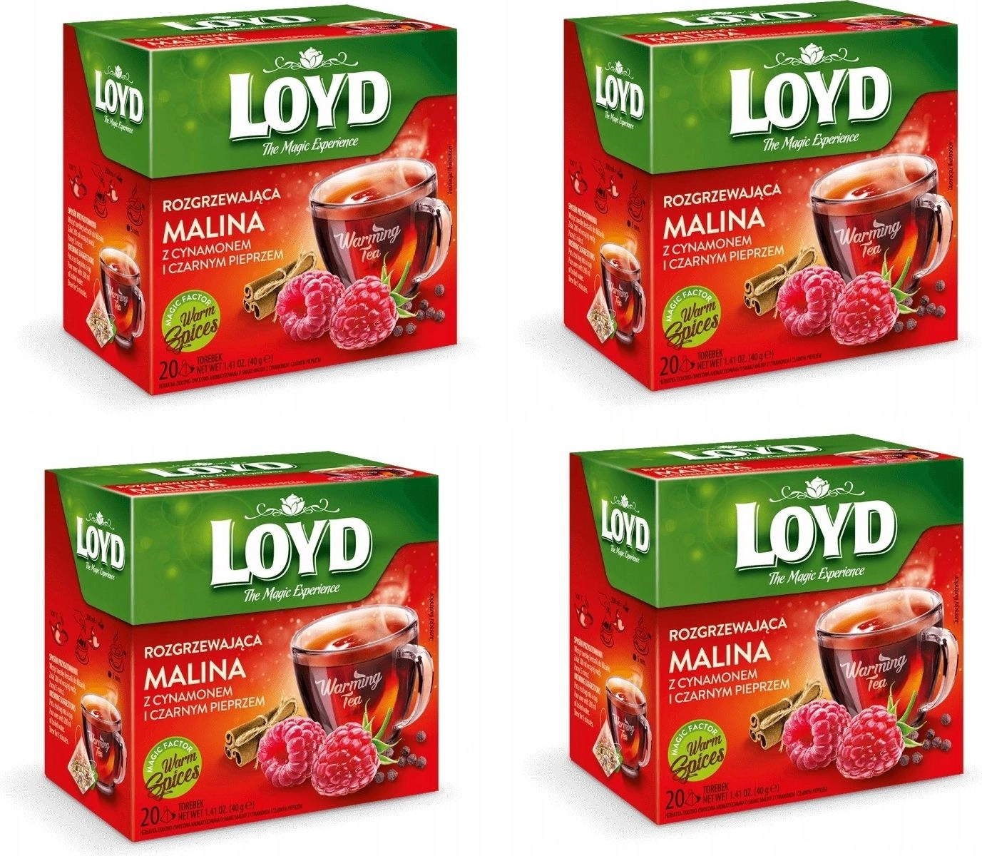 Loyd Herbata rozgrzewająca o smaku malinowym
