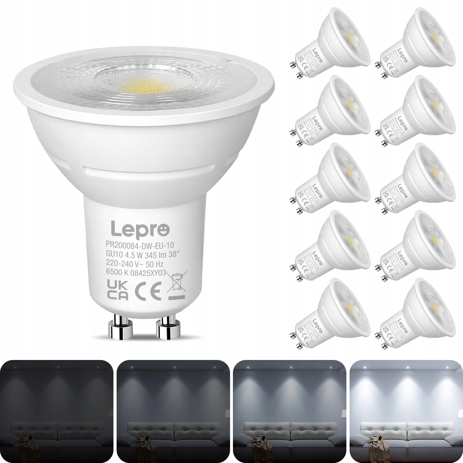 Luceco Żarówka LED LEPRO 200084-DW-EU-10 GU10
