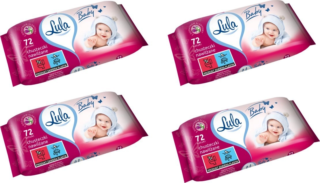 Lula Chusteczki nawilżane z Alatoniną 4x72