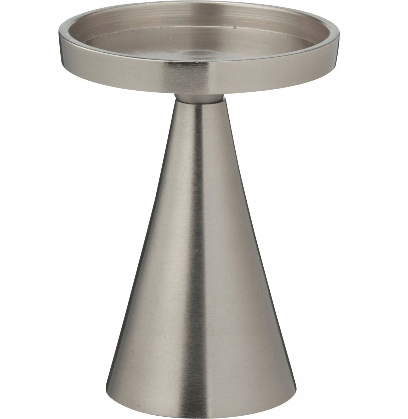 Lumarko CANDLE HOLDER METALLIC SILVER H13CM