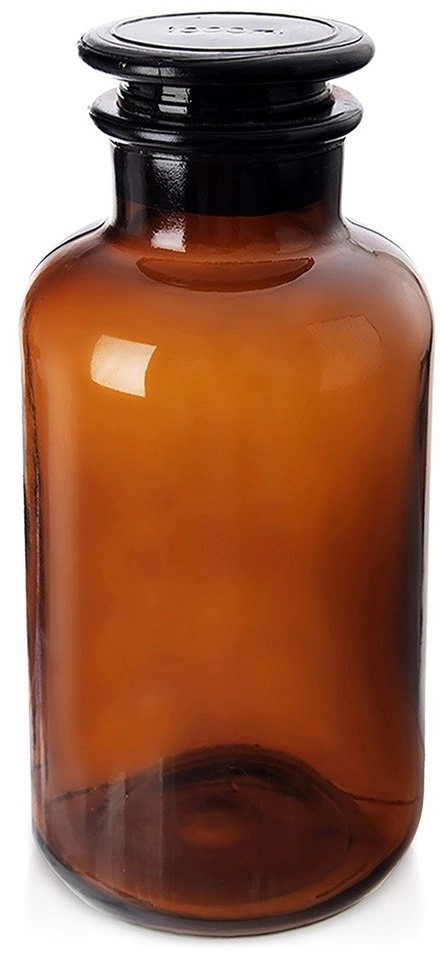 Lumarko Brown glass food container with