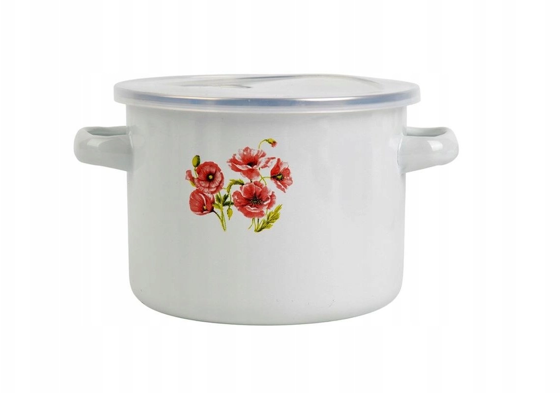 Lumarko ENAMEL POT 16CM 2L POPPY