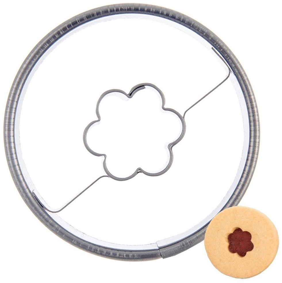 Lumarko Cookie Cutter Circle with Flower