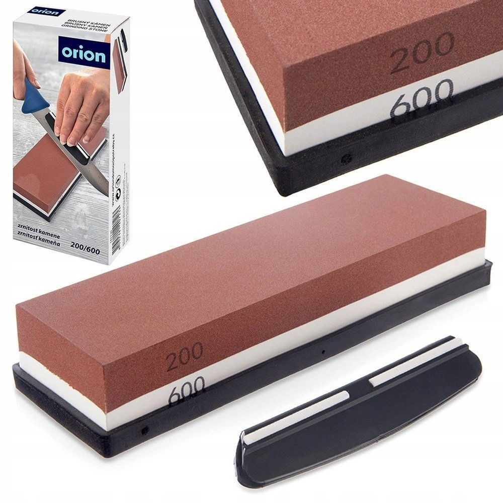 Double-sided Stone Knife Sharpener with Guide