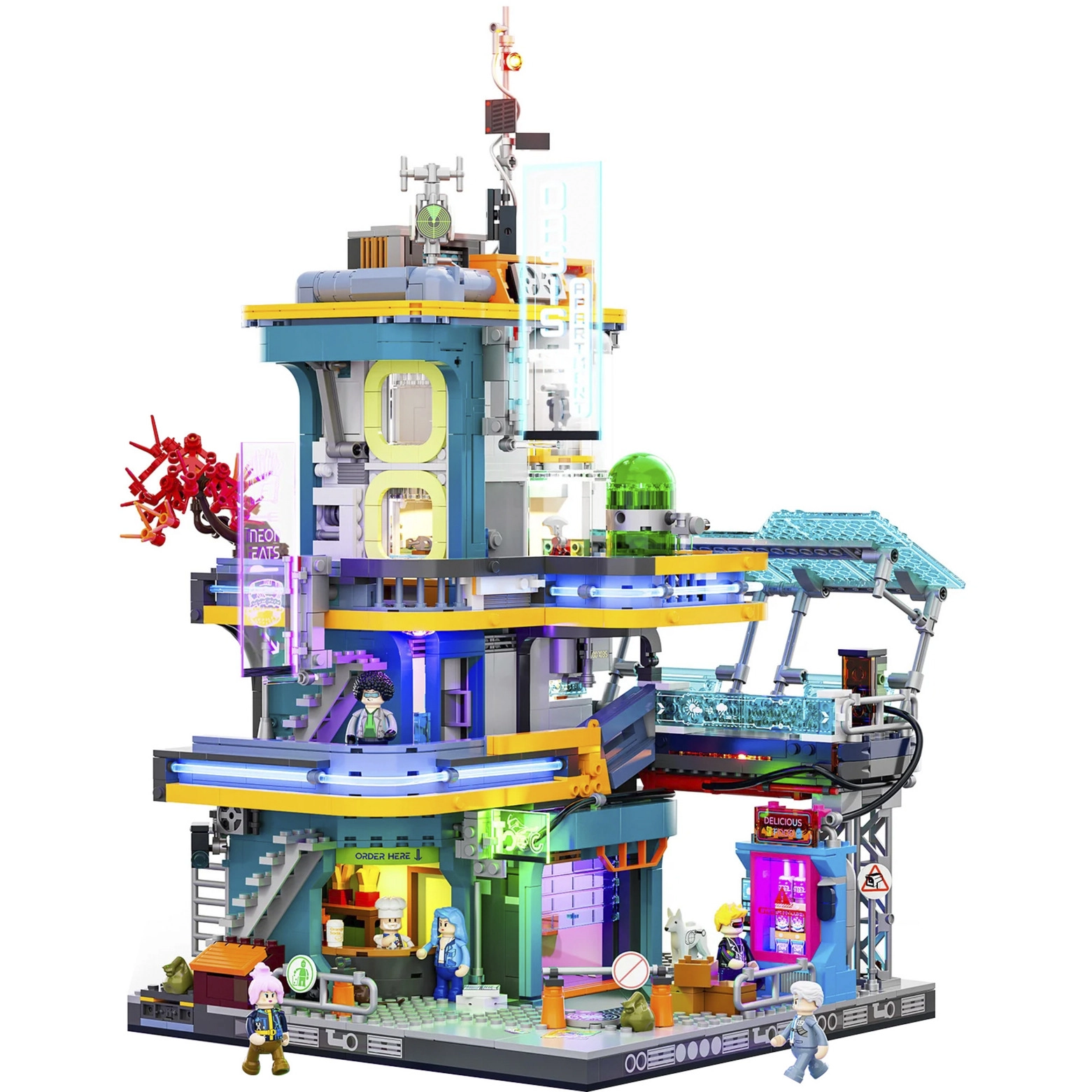Lumibricks Cyberpunk Neoncity - Apartment construction